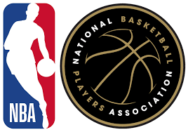 The logo for the National Basketball Association and the logo for the Nation Basketball Players Association