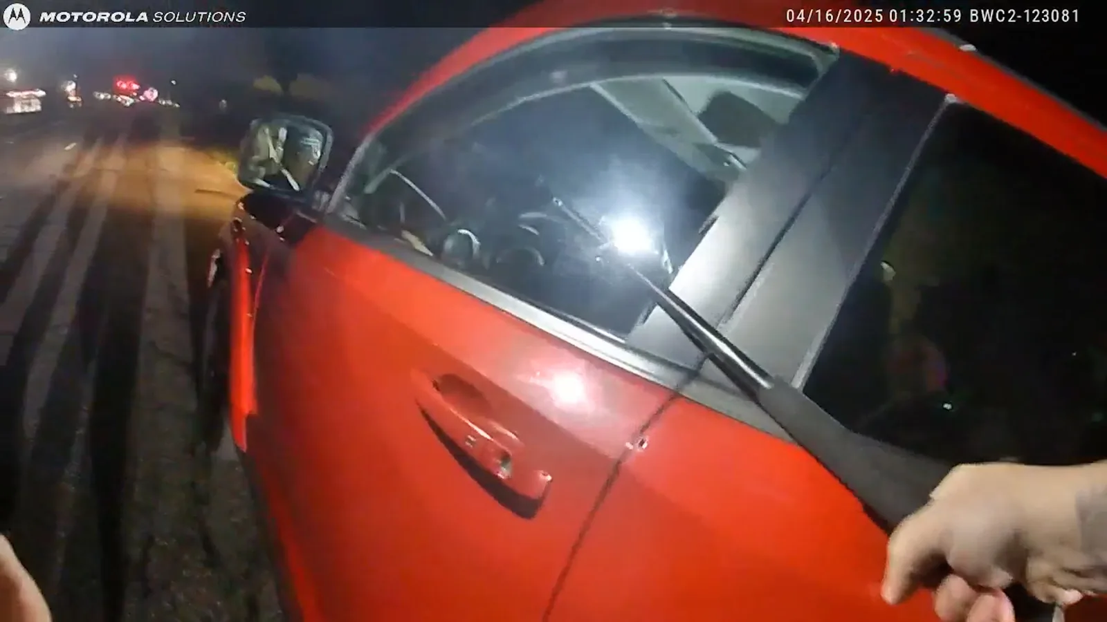 Police body camera footage from a Layton traffic stop and chase