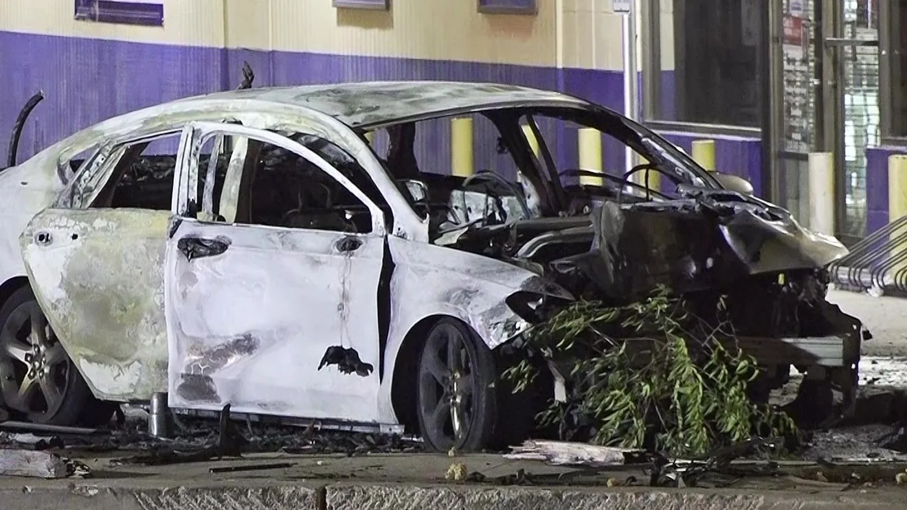Castle Hills Driver Arrested After Police Pursuit Ends in Pole Crash and Vehicle Fire, Leaving One Passenger Seriously Hurt and Businesses Without Power