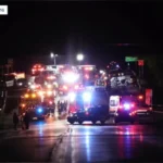 Police and emergency crews respond to a fiery crash on Harlem Road in West Seneca